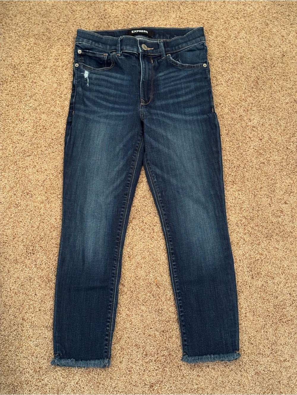 Express Ankle Legging High Rise Jeans – Size 4 Short (4S/4C) – Dark Wash
